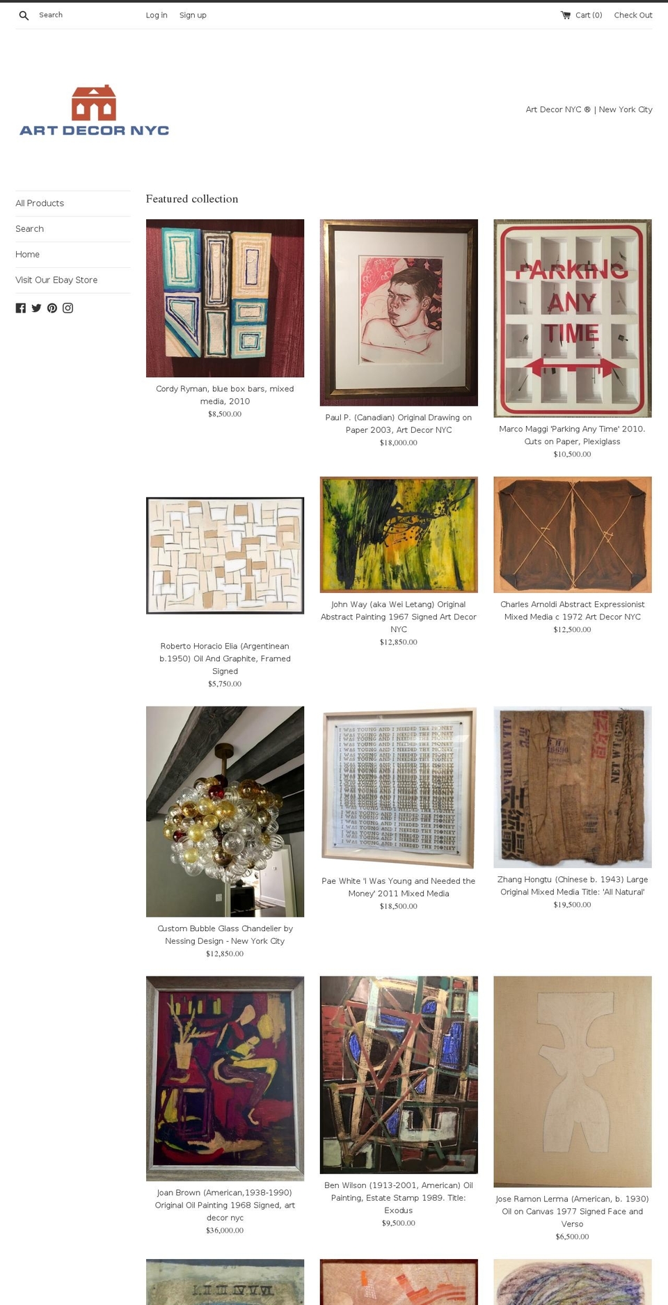 artfurniturenyc.com — Shopify storefront screenshot