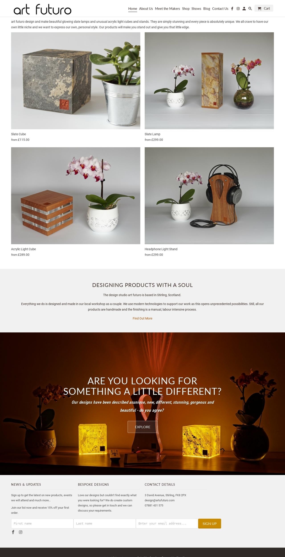 artfuturo.com shopify website screenshot