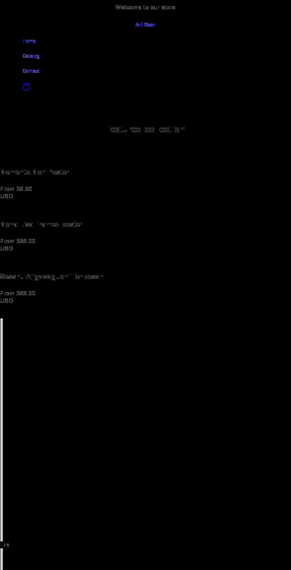 artgear.net shopify website screenshot