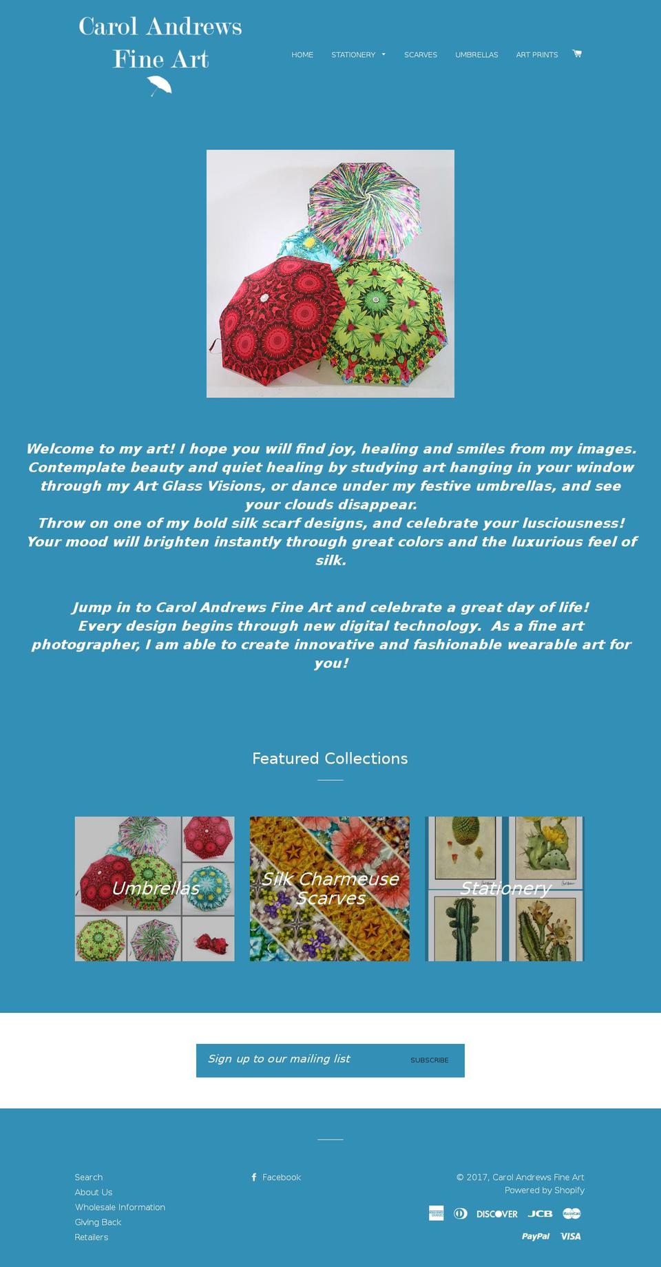 artglassvisions.com shopify website screenshot