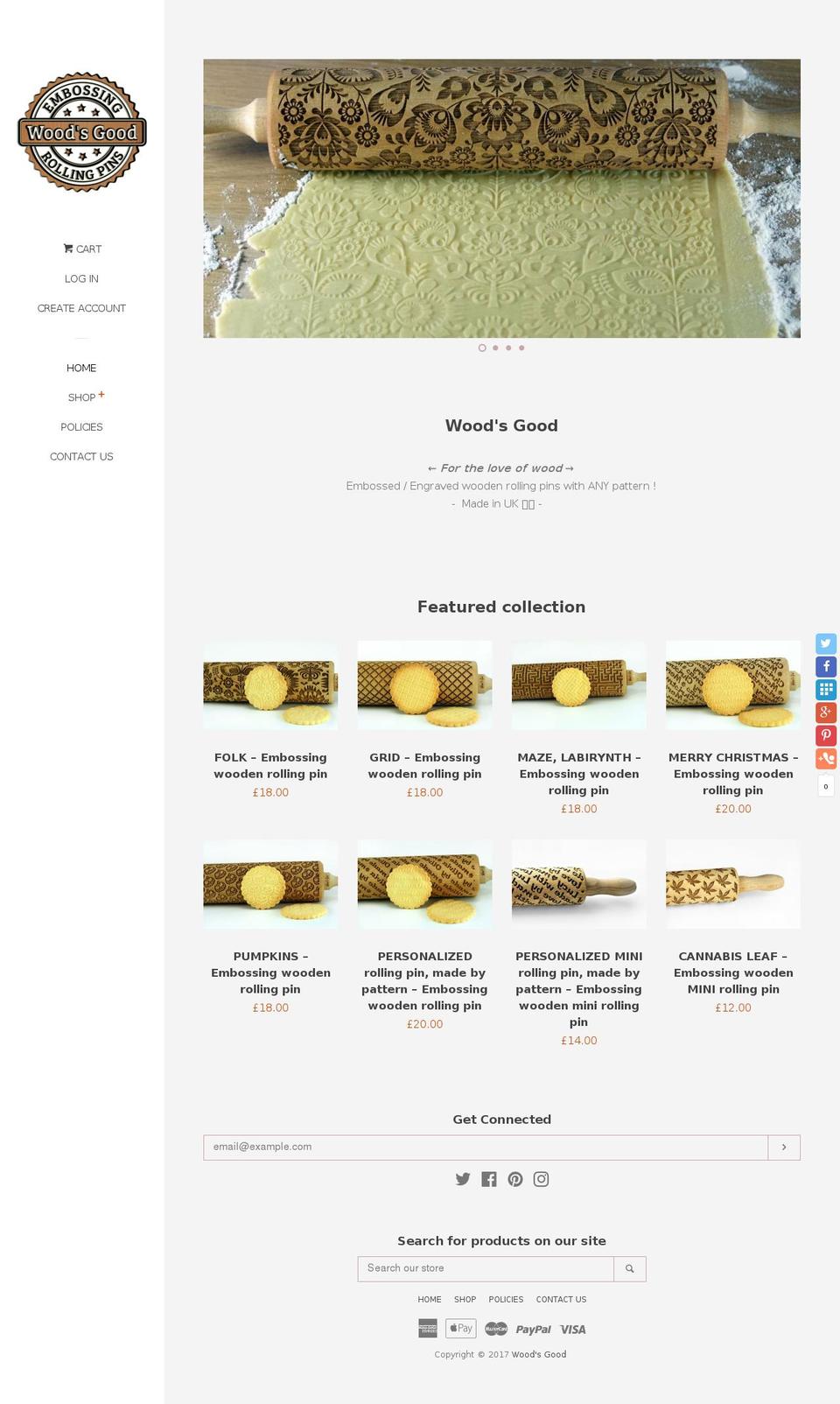 arthandwood.com shopify website screenshot