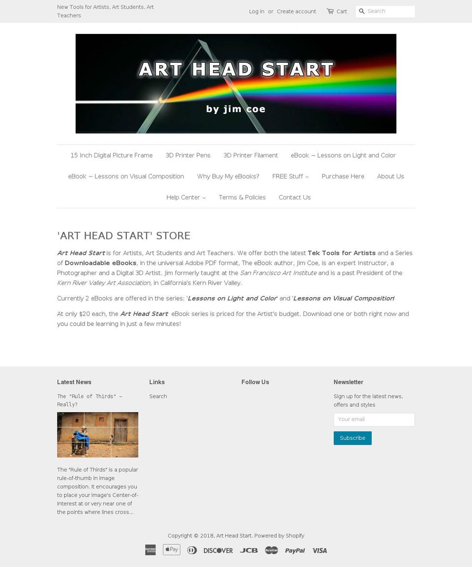 artheadstart.com — Shopify storefront screenshot