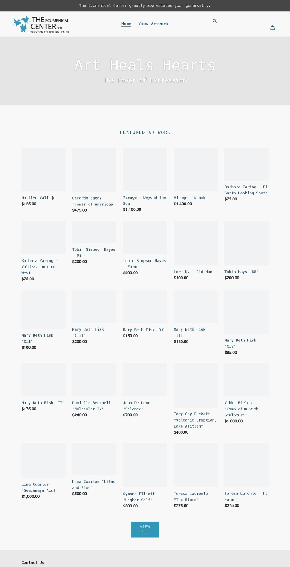 arthealshearts.myshopify.com shopify website screenshot