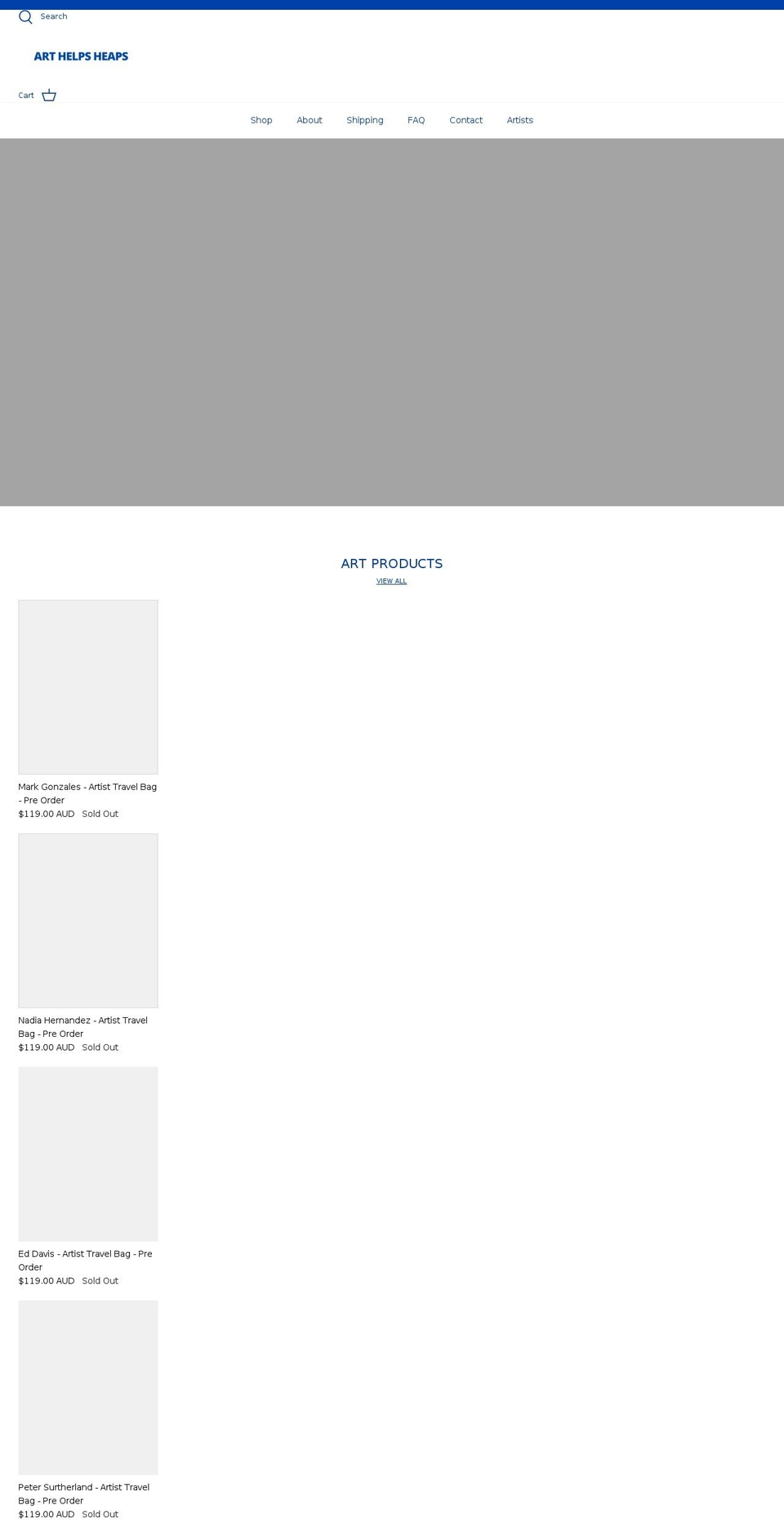 arthelpsheaps.com shopify website screenshot