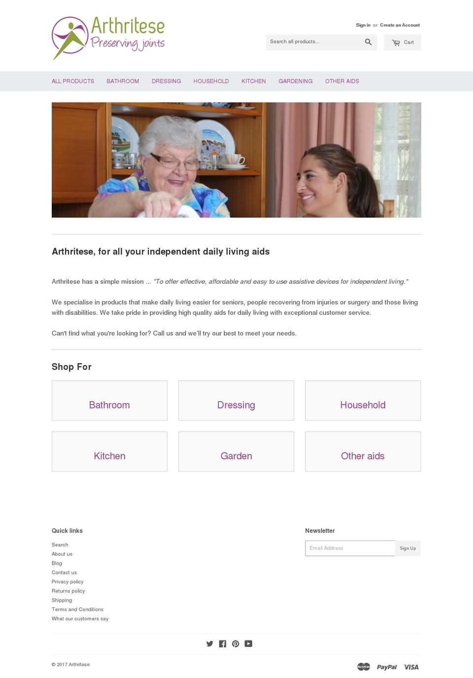 arthritese.com shopify website screenshot