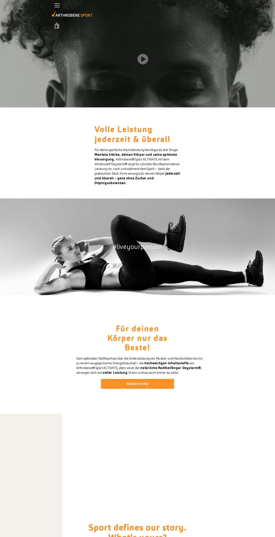 arthrobene-sport.at shopify website screenshot