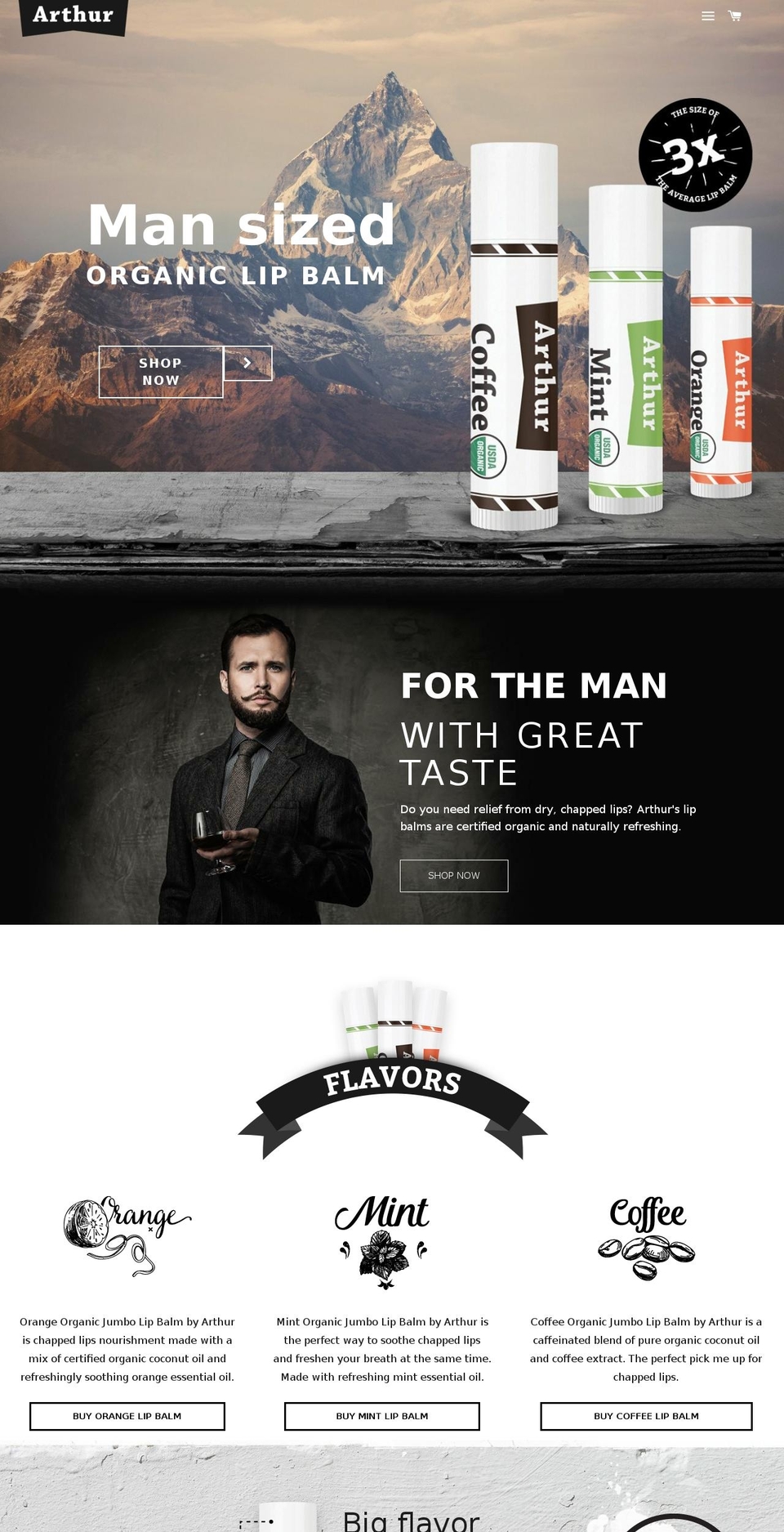 arthurformen.com — Shopify storefront screenshot