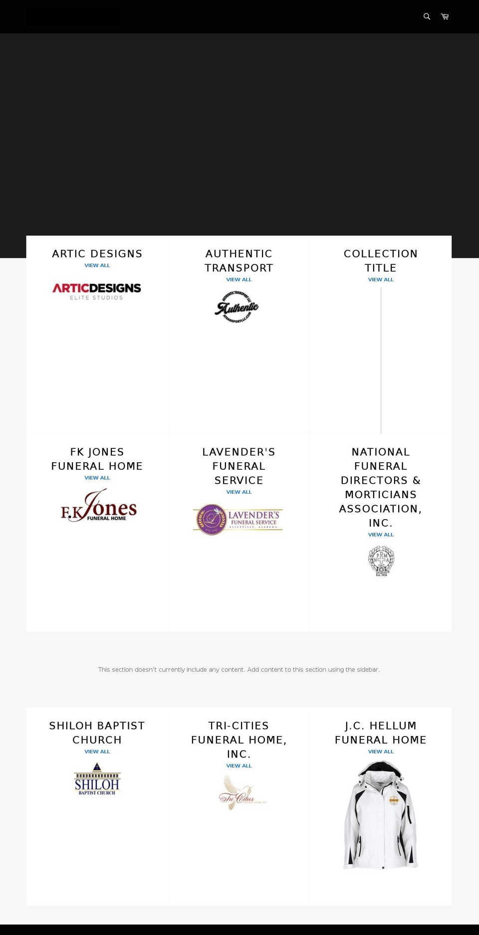 articdesignsstore.com — Shopify storefront screenshot