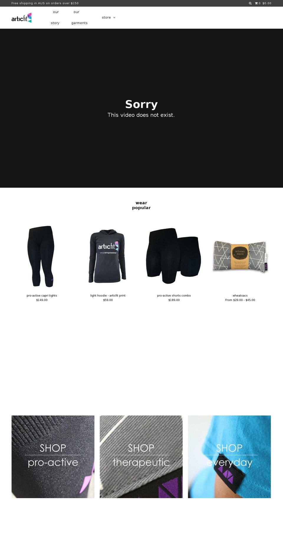 articfit.com shopify website screenshot