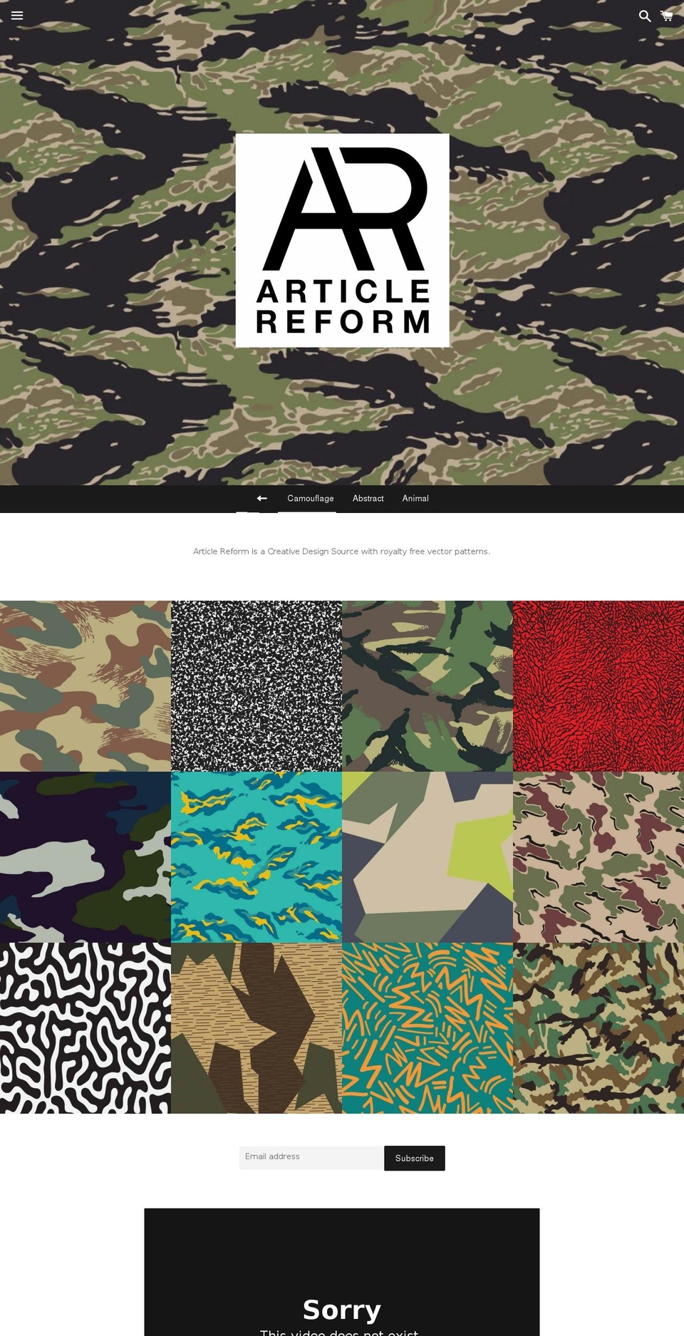 articlereform.com shopify website screenshot