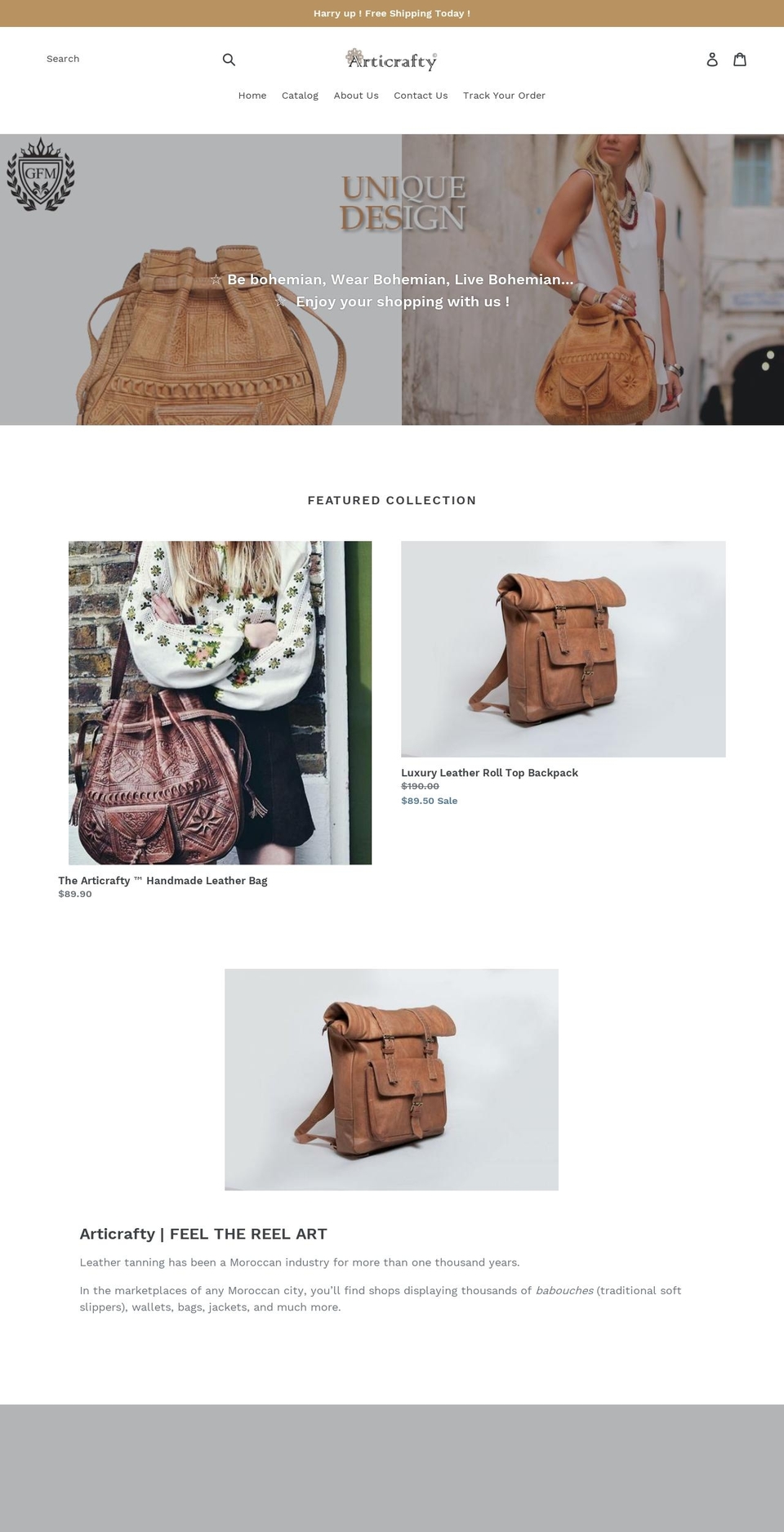 articrafty.com — Shopify storefront screenshot