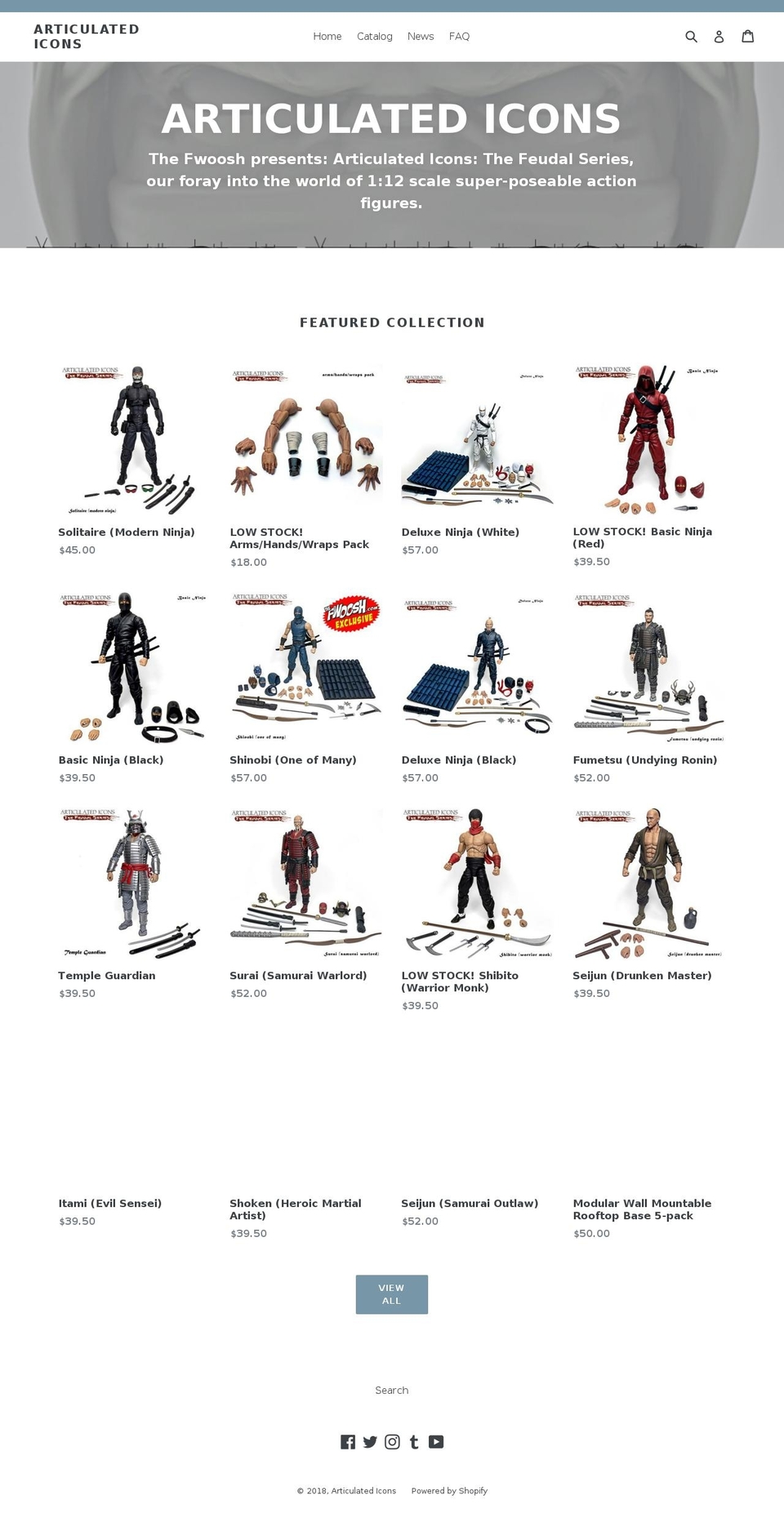 articulated-icons.myshopify.com shopify website screenshot