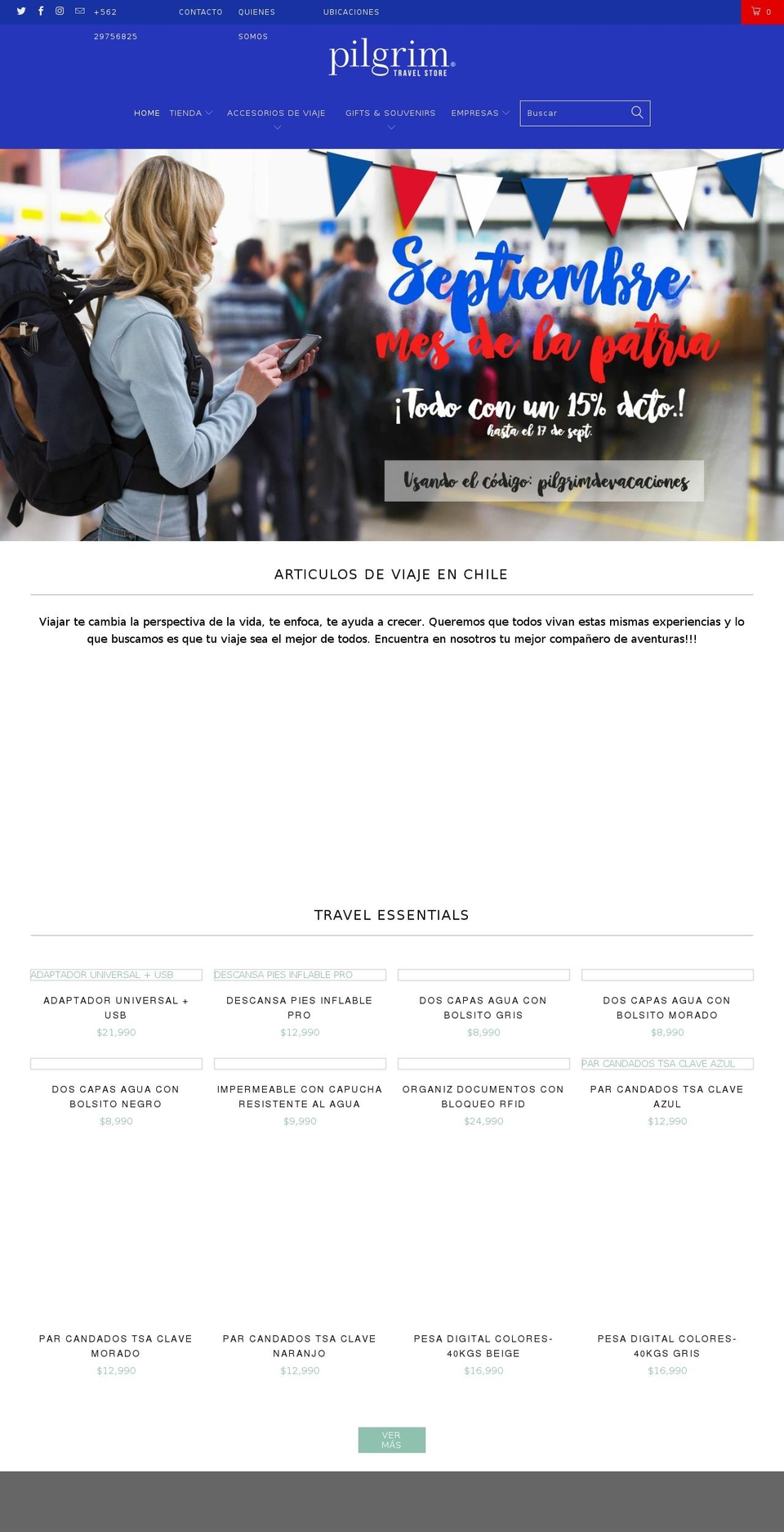 turbo-with-sections Shopify theme site example articulosdeviaje.cl