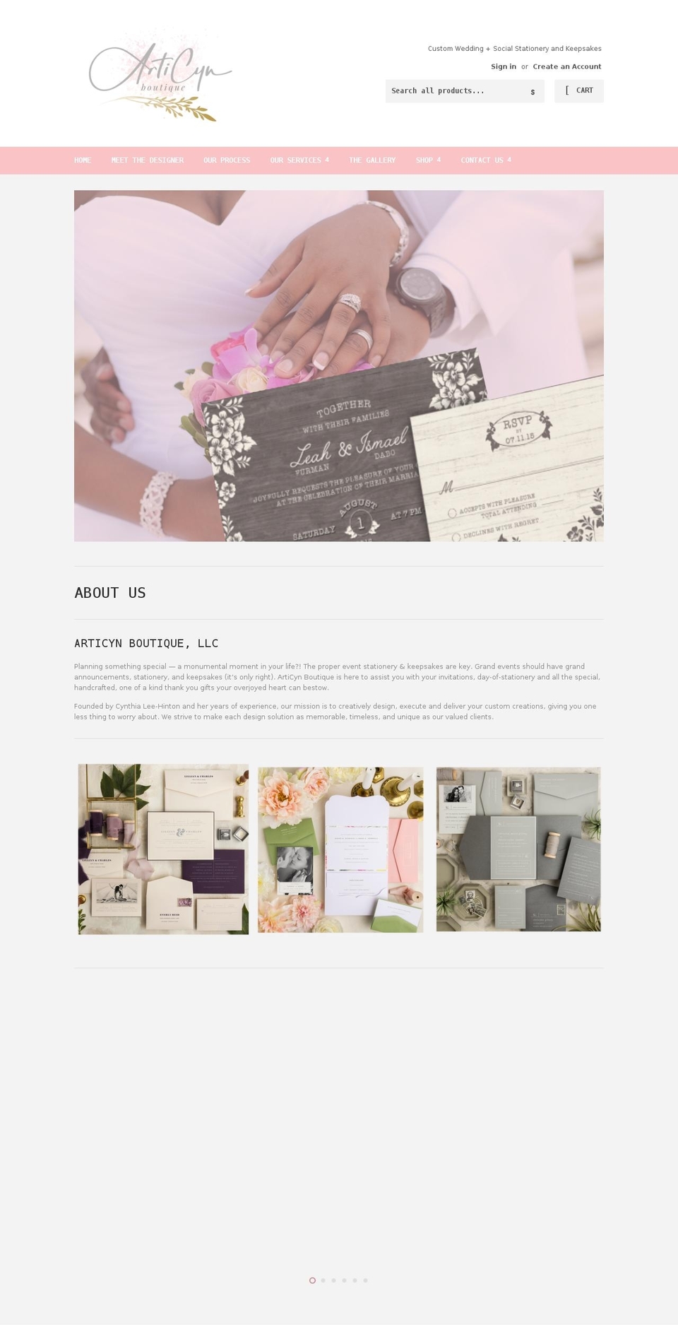 articynboutique.com shopify website screenshot