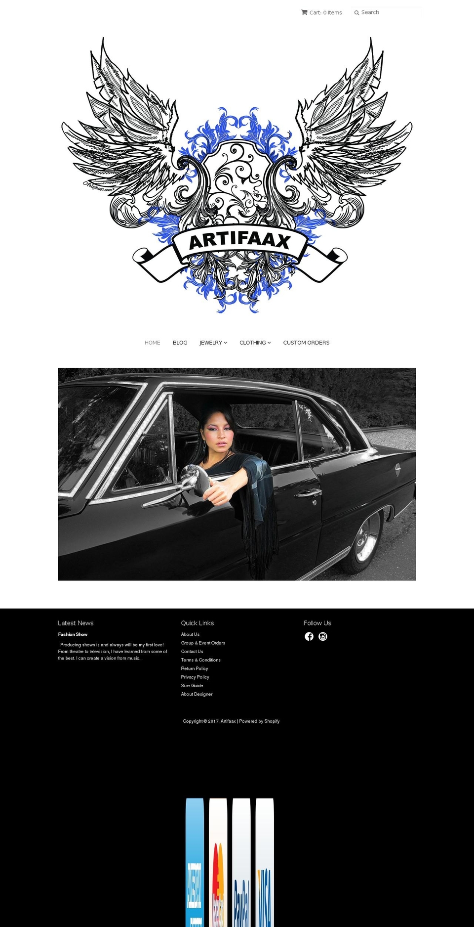 artifaax.com shopify website screenshot