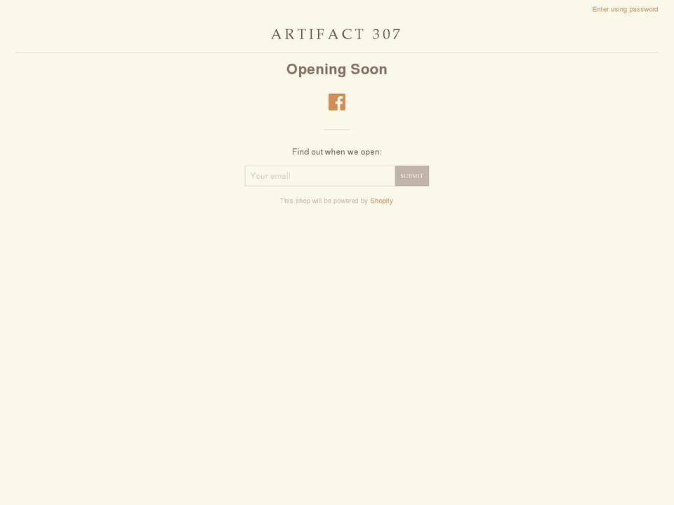 artifact307.com — Shopify storefront screenshot