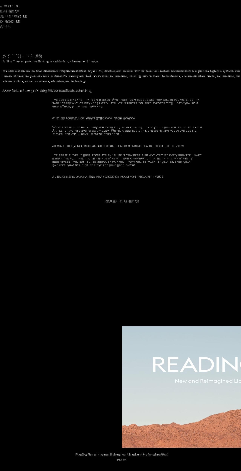 artificeonline.com shopify website screenshot