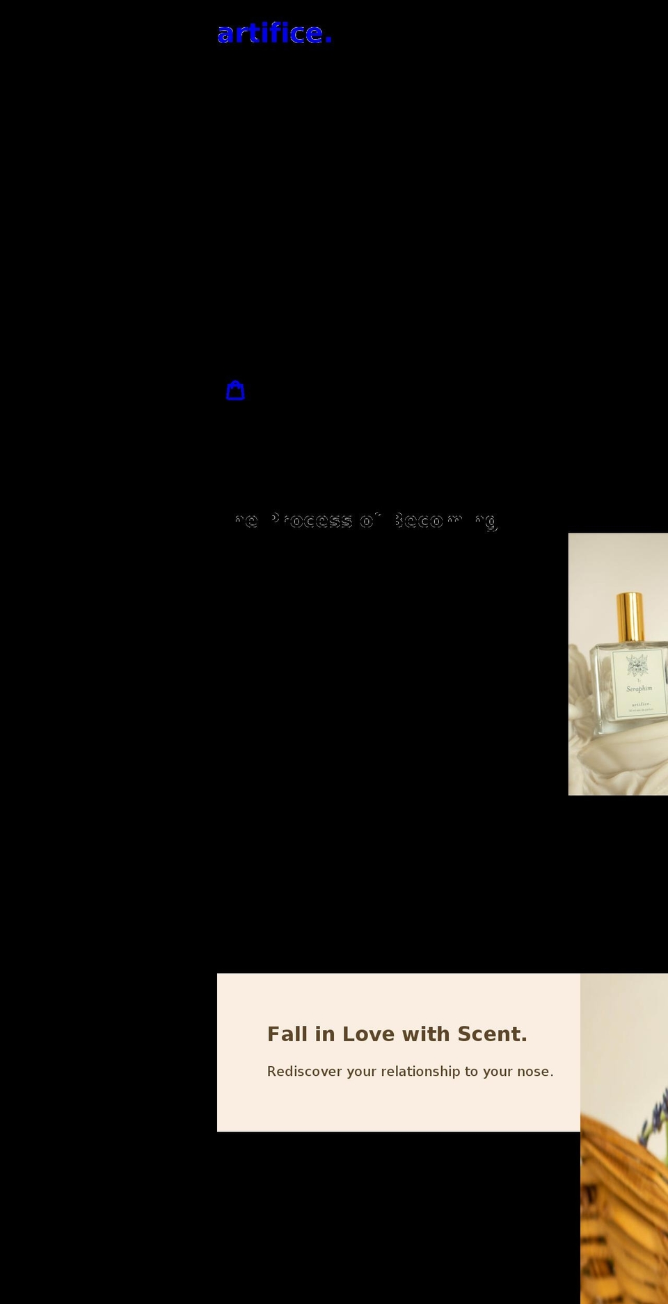 artificeparfum.com shopify website screenshot