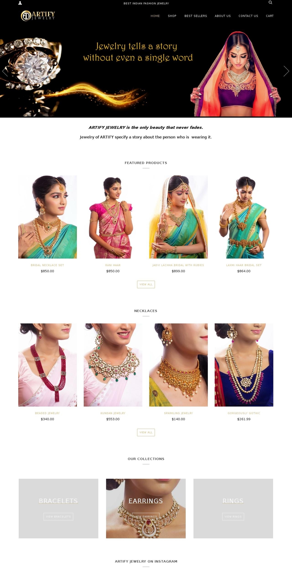 artifyjewels.com — Shopify storefront screenshot