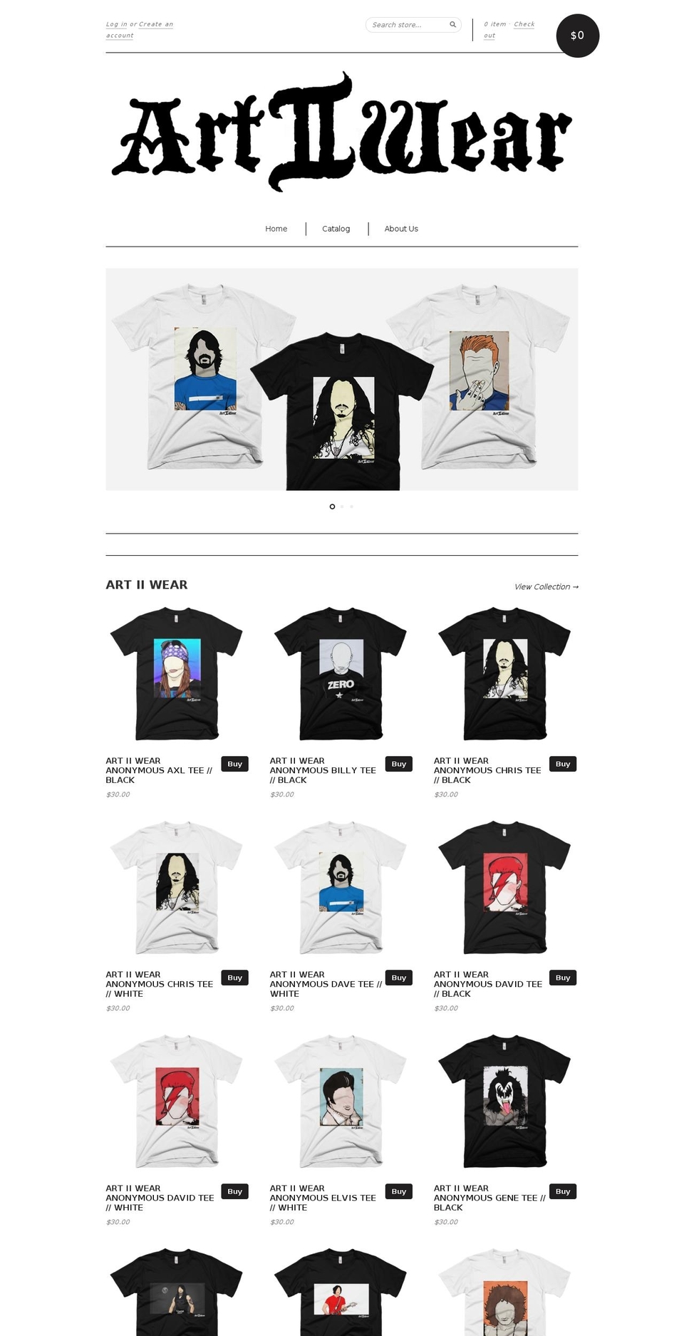 artiiwear.com shopify website screenshot
