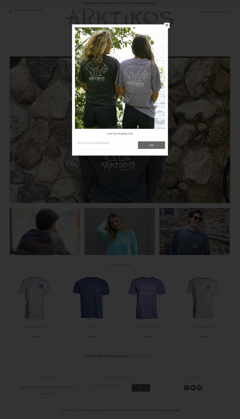 artikosapperral.com — Shopify storefront screenshot