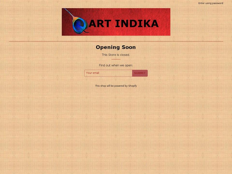 artindika.com shopify website screenshot