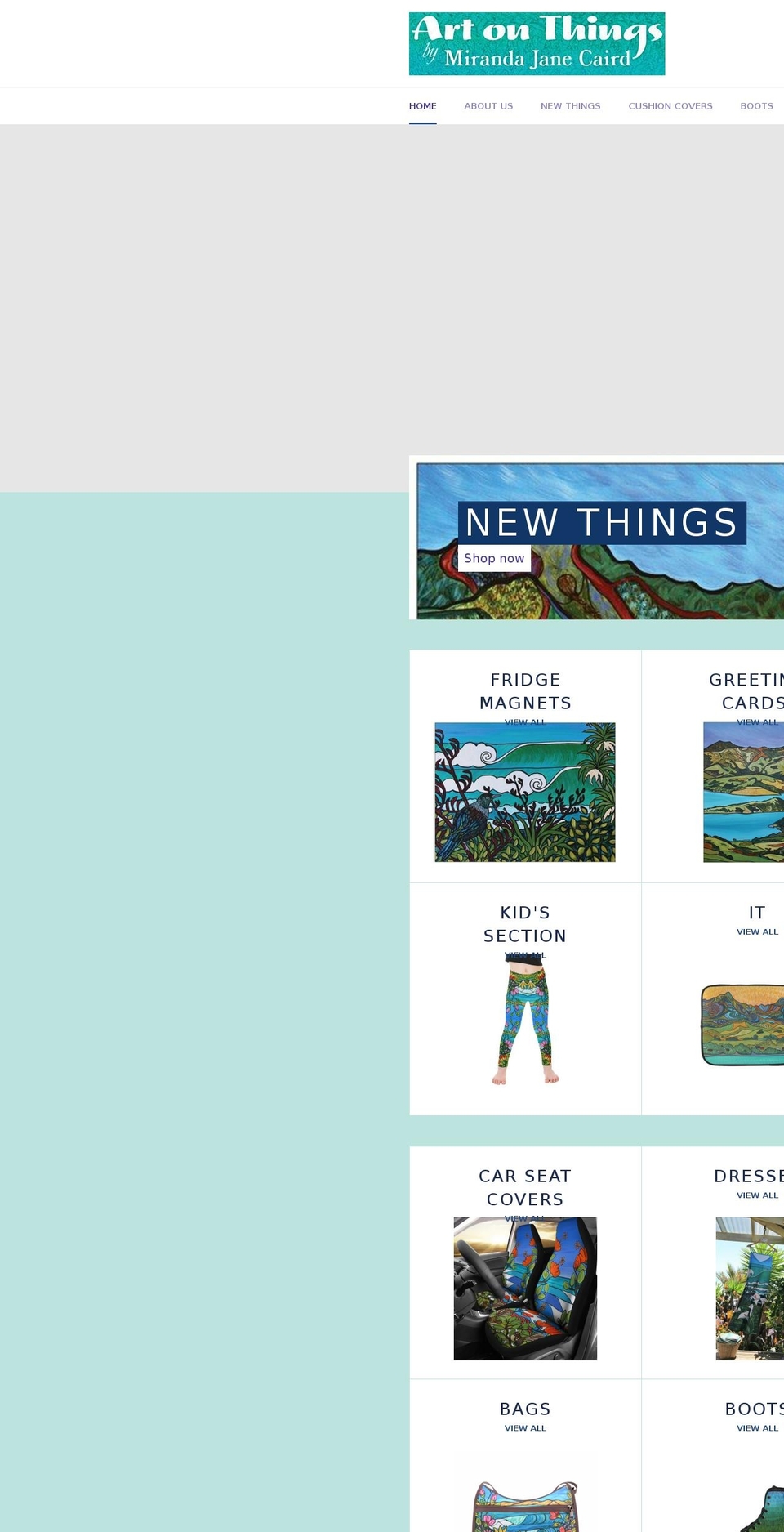 artinnewzealand.com — Shopify storefront screenshot