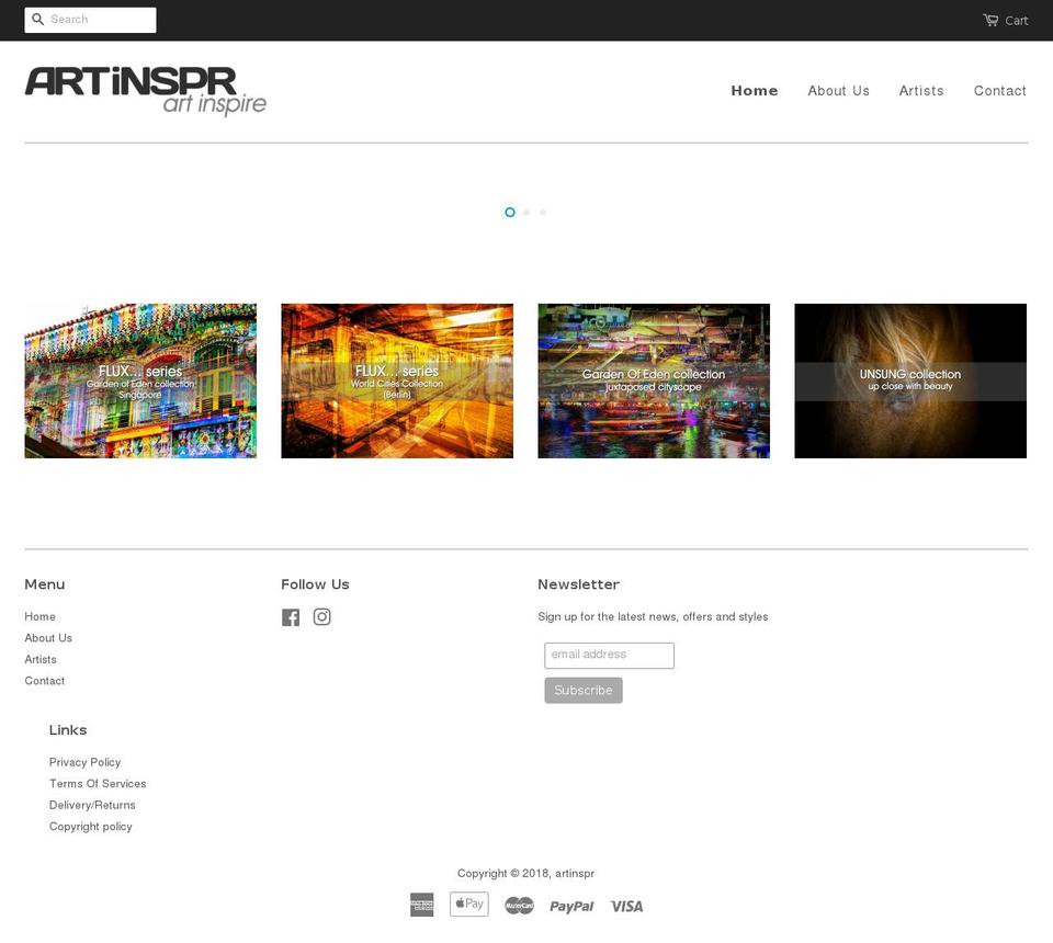 artinspr.com — Shopify storefront screenshot