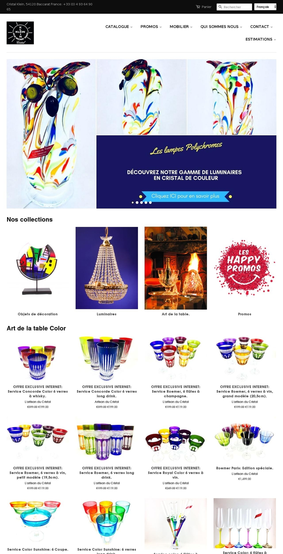 artisan-du-cristal.com — Shopify storefront screenshot