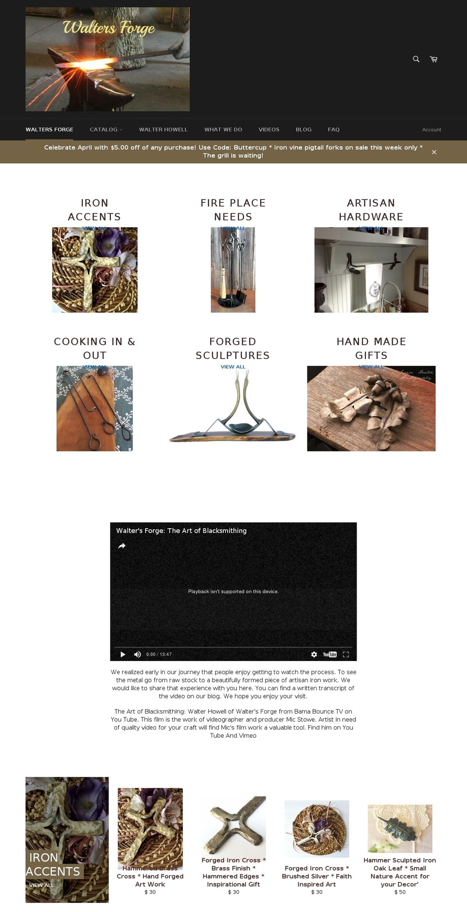 artisan-iron.com shopify website screenshot
