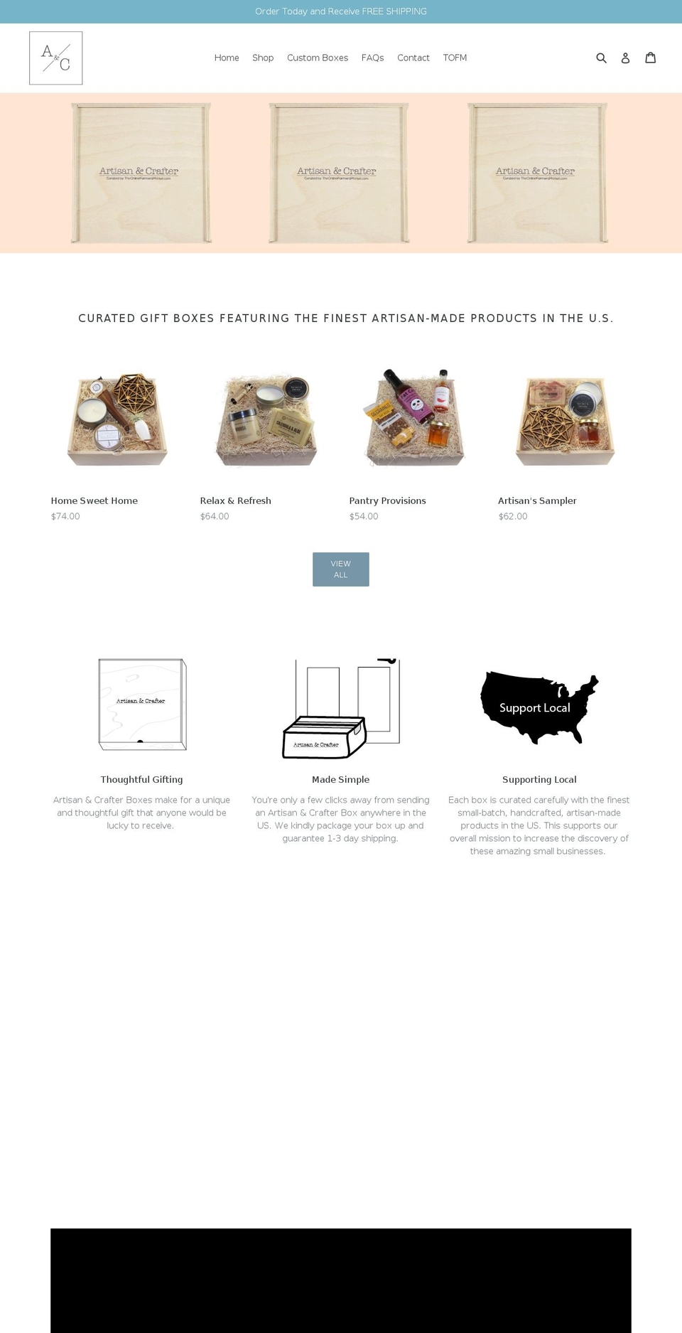artisanandcrafter.com shopify website screenshot