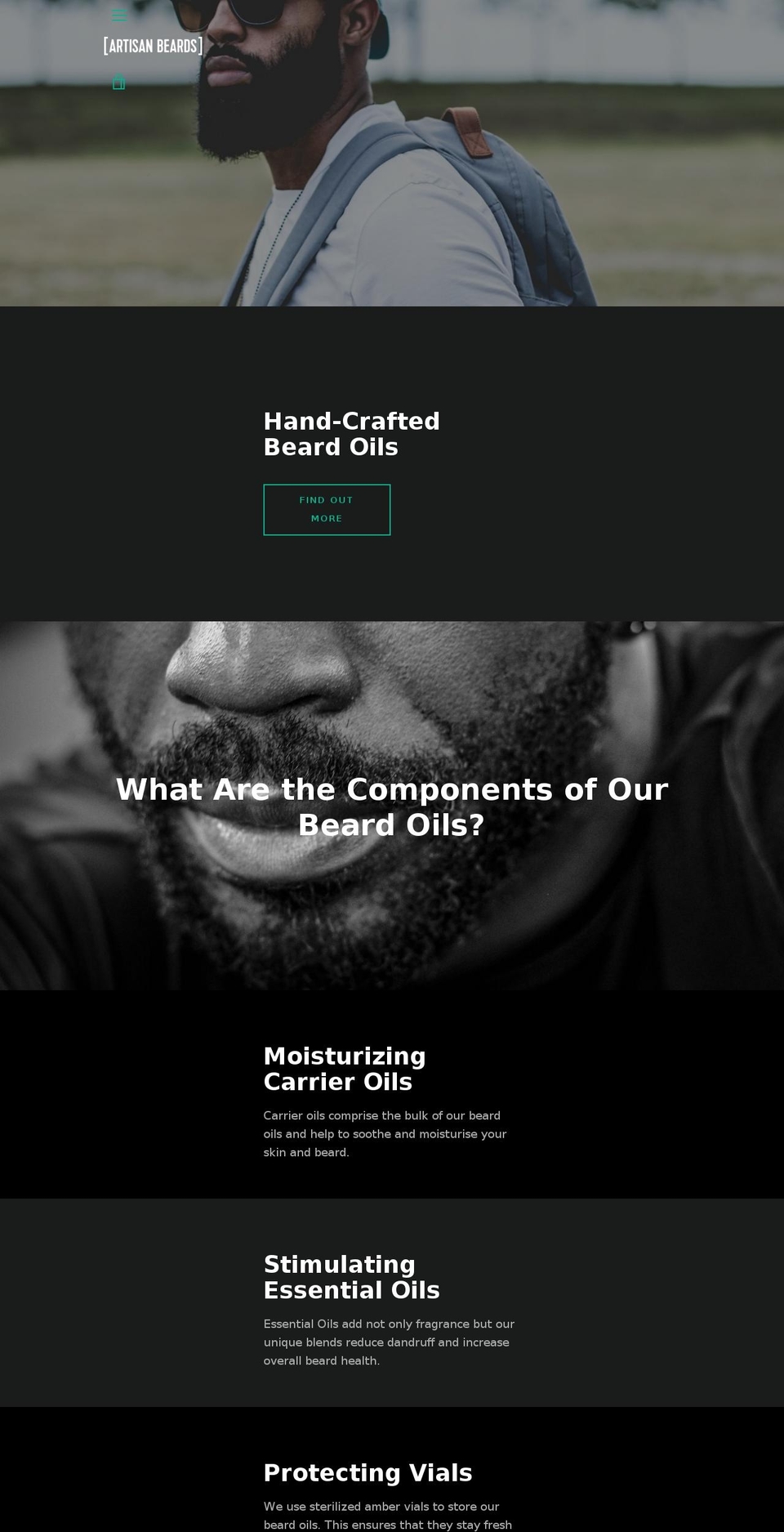 artisanbeards.com — Shopify storefront screenshot