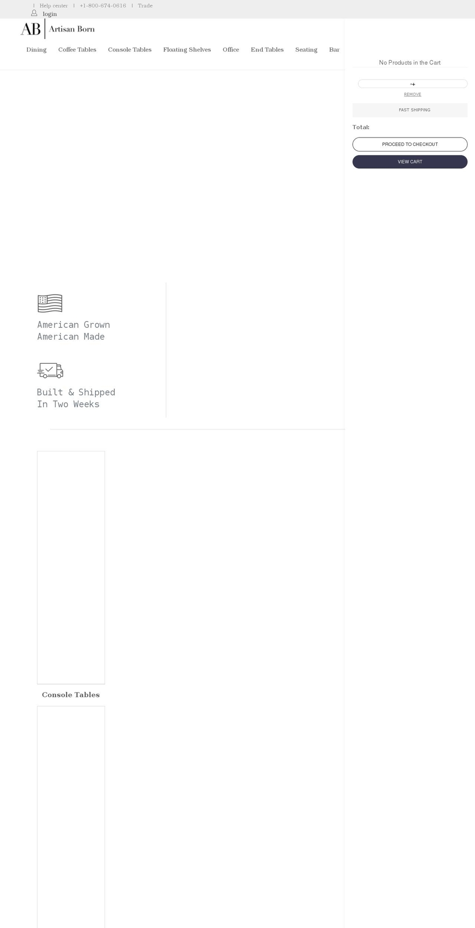 artisanborn.com shopify website screenshot