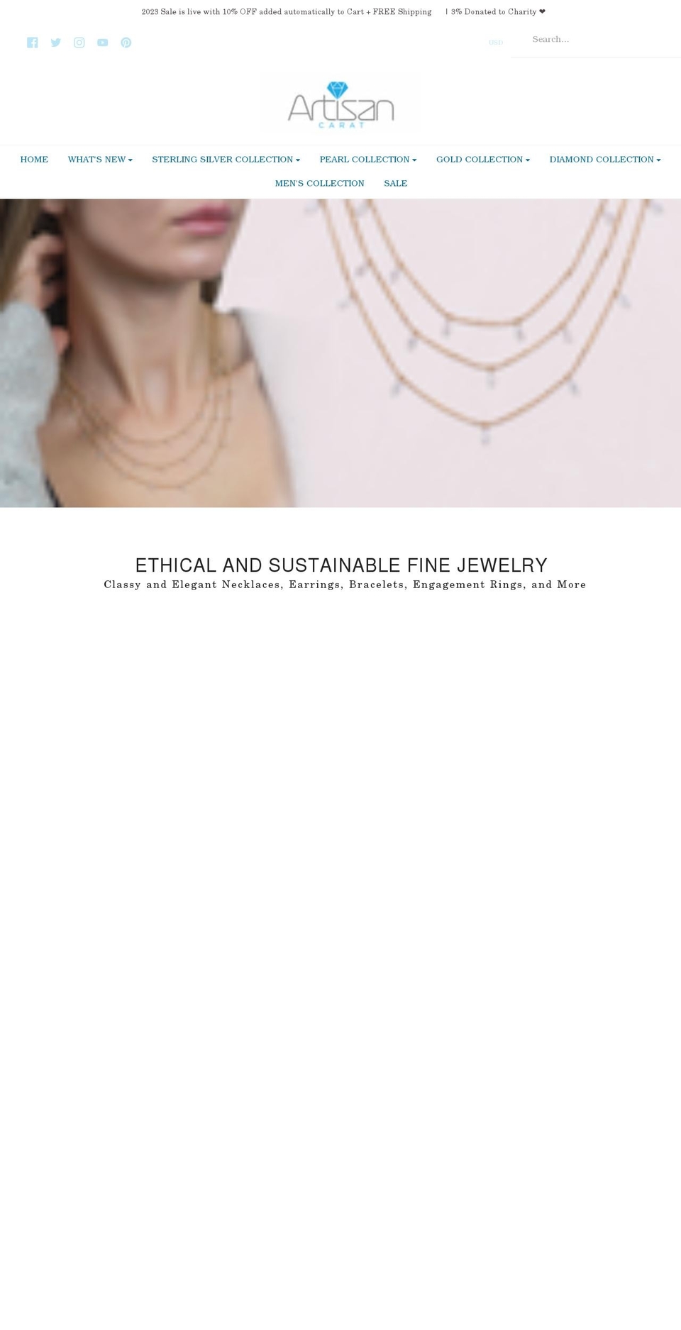 artisancarat.com shopify website screenshot