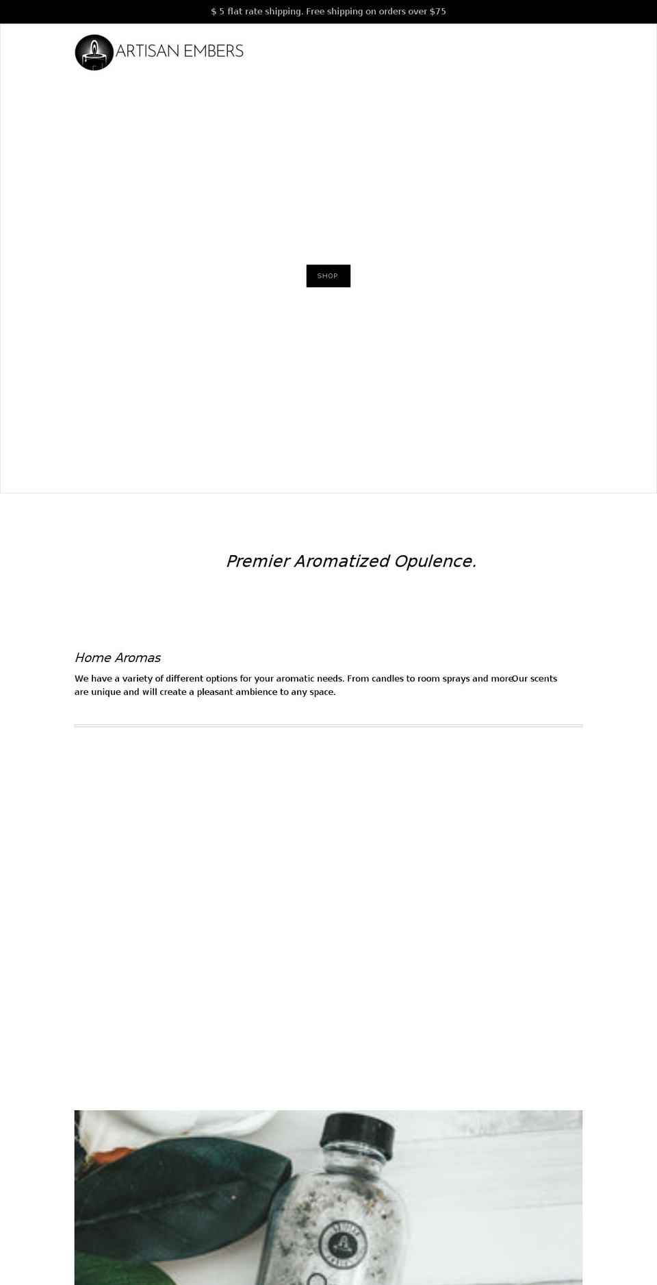 artisanembersco.com shopify website screenshot