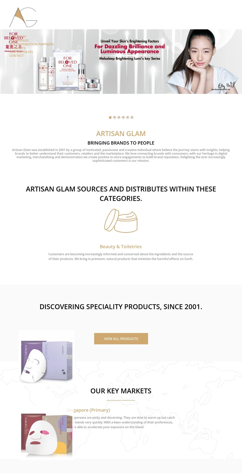 artisanglam.com shopify website screenshot