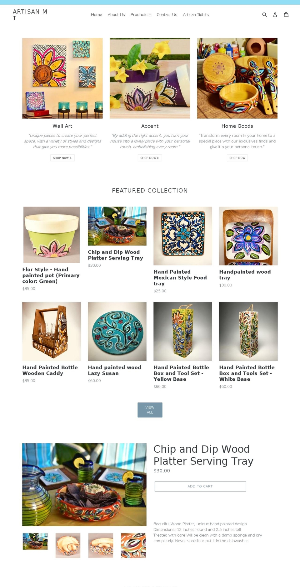 artisanmtusa.com — Shopify storefront screenshot