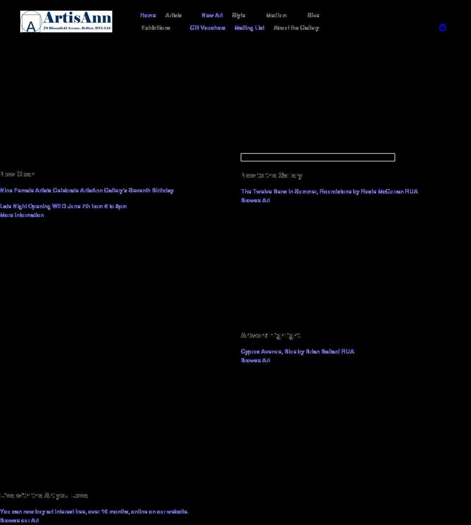 artisann.org shopify website screenshot