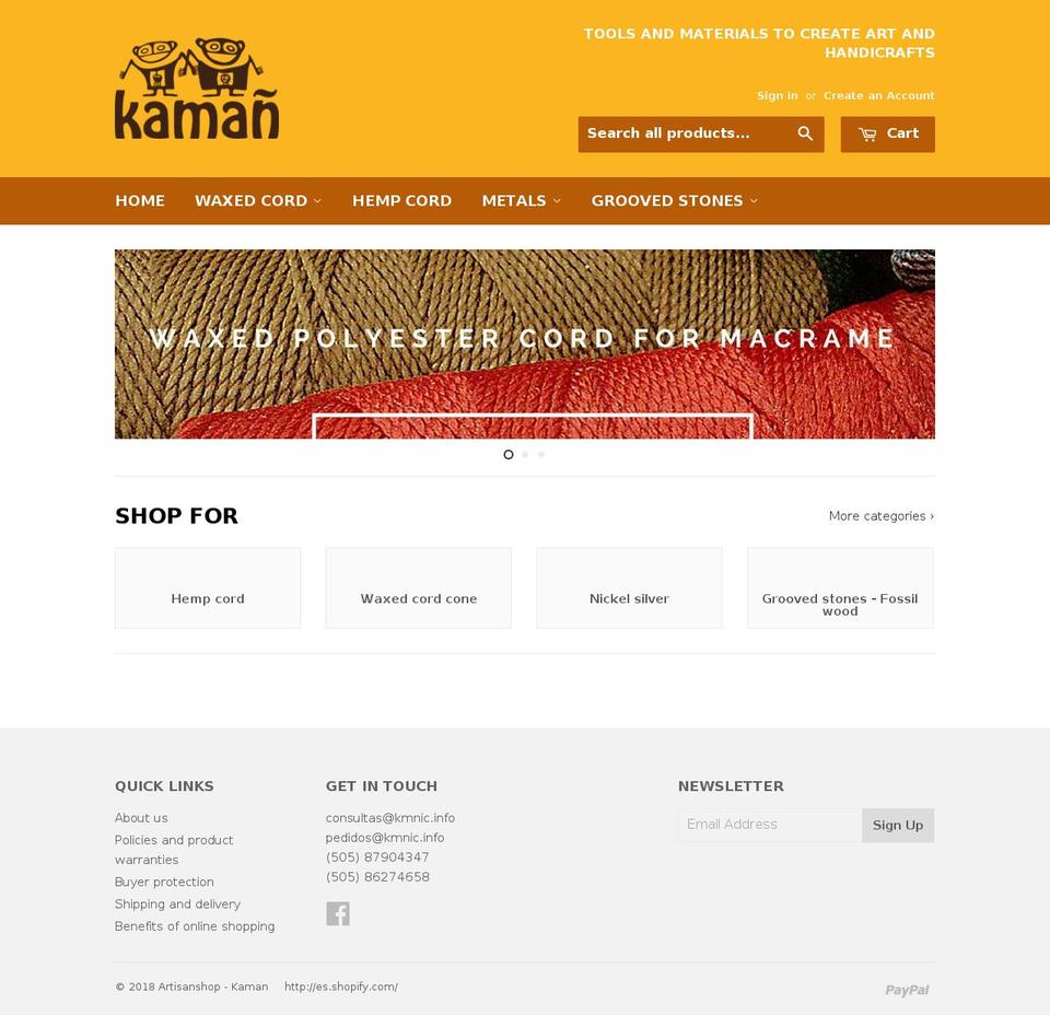 artisanonlineshop.com — Shopify storefront screenshot