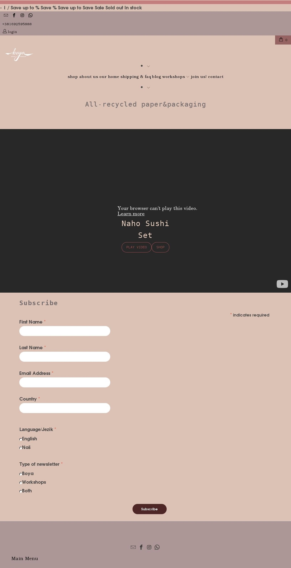 artisanporcelain.com — Shopify storefront screenshot
