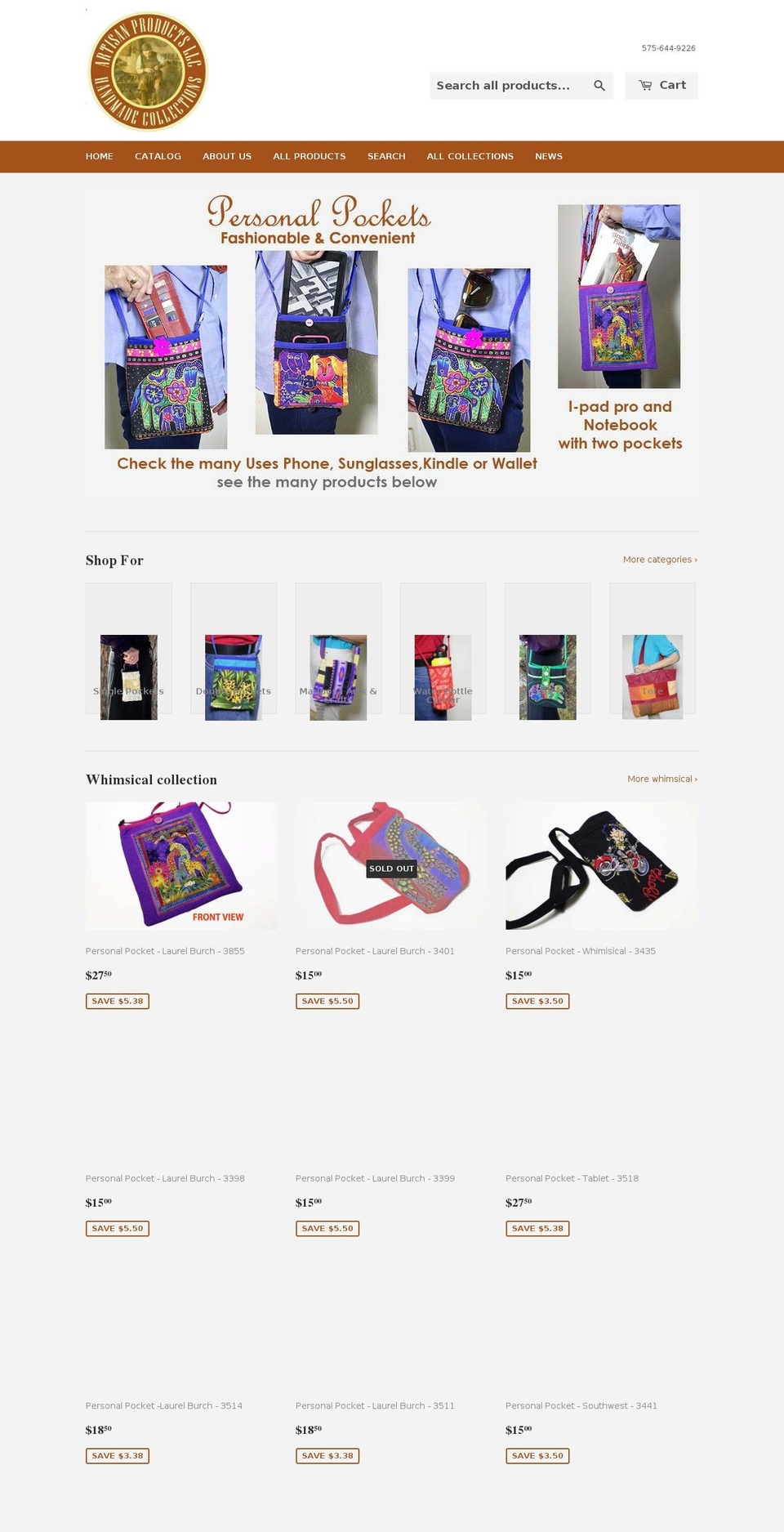 artisanproductsllc.com — Shopify storefront screenshot