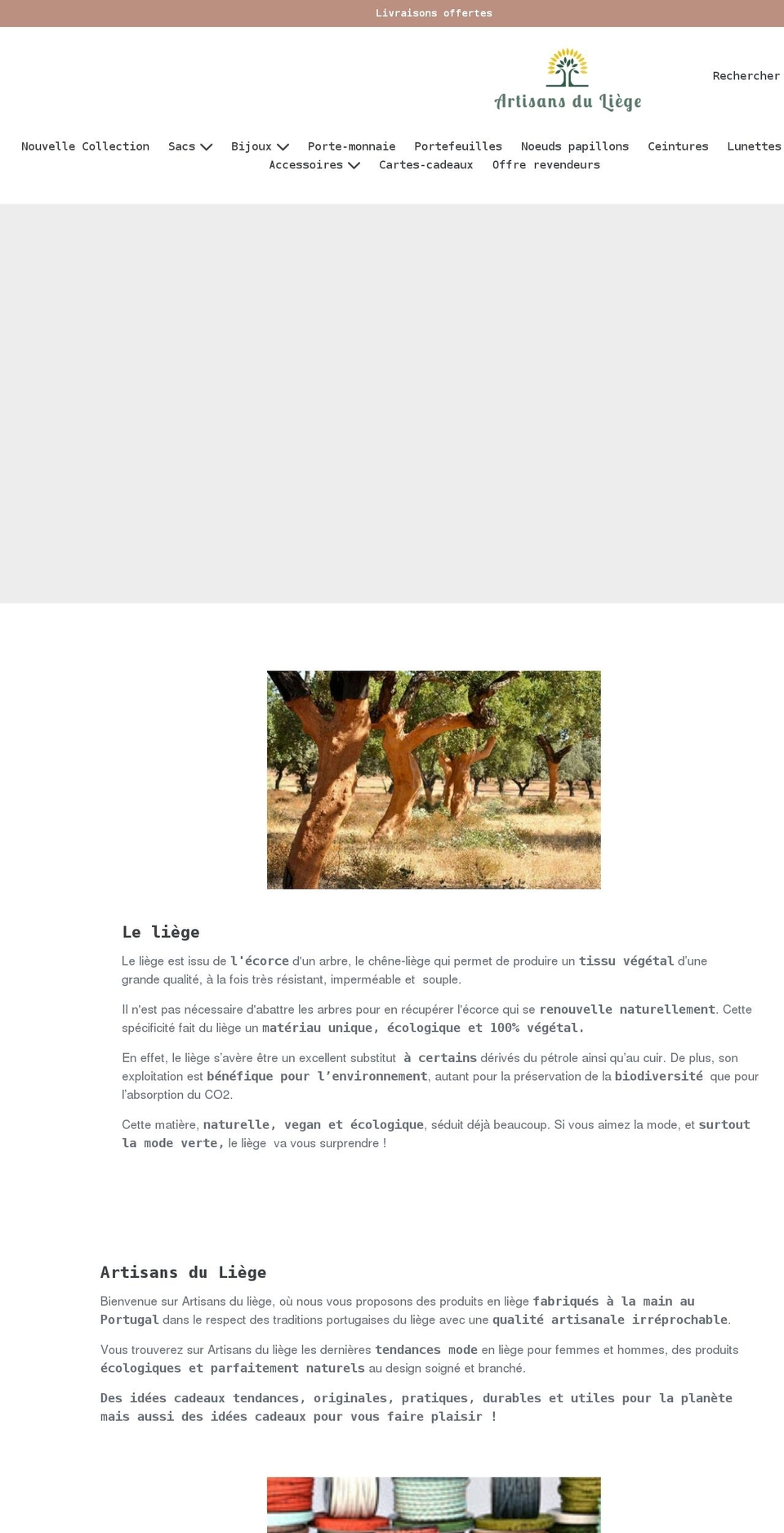 artisans-du-liege.com shopify website screenshot