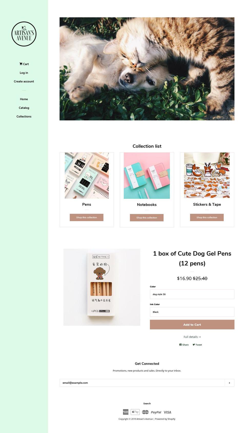artisansavenue.com shopify website screenshot