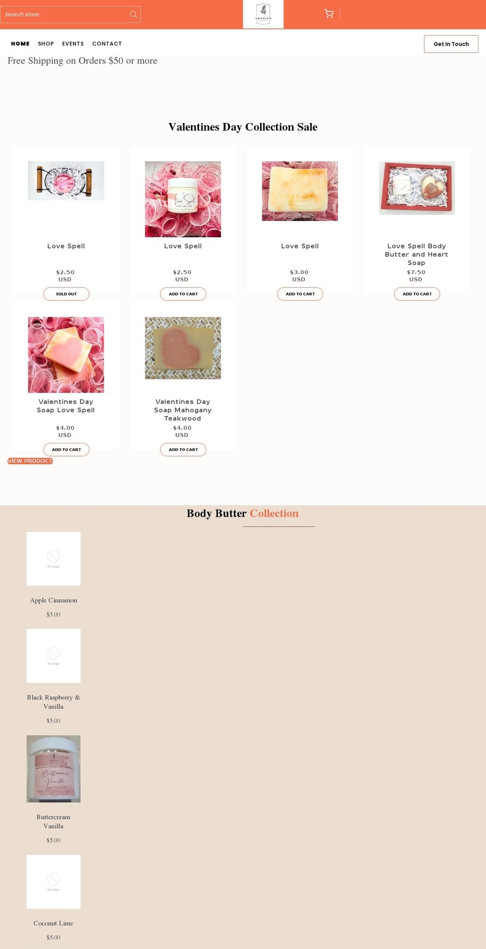 artisansoapsbysusan.com shopify website screenshot