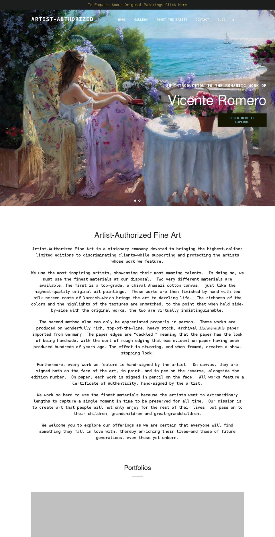 artist-authorized.com shopify website screenshot