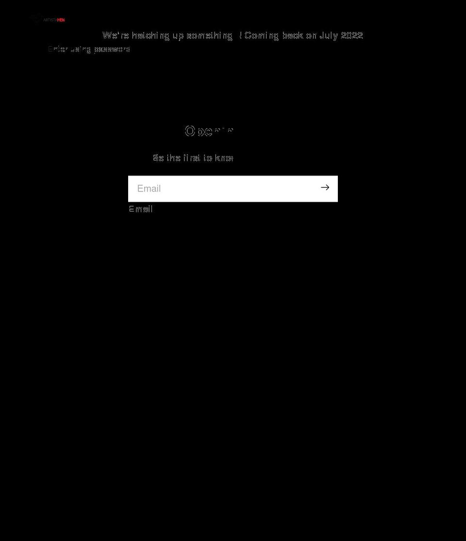 artistahen.com — Shopify storefront screenshot