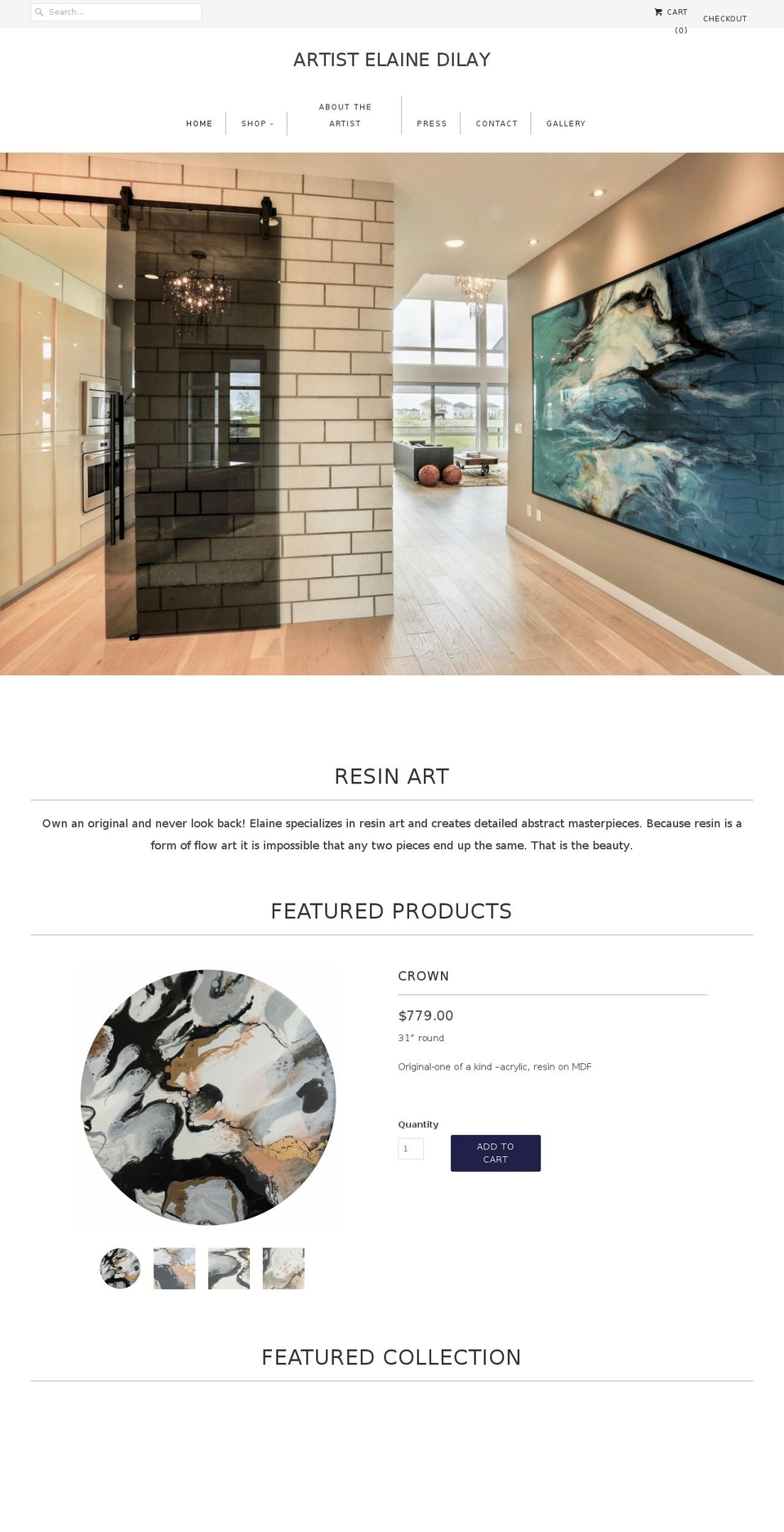 artistelainedilay.com shopify website screenshot