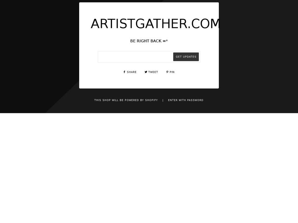 artistgather.com — Shopify storefront screenshot