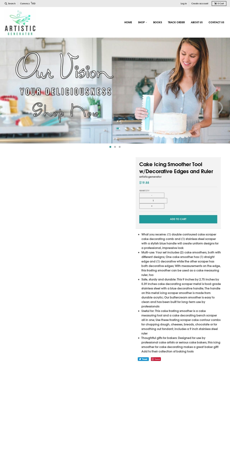 artistgenerator.com shopify website screenshot