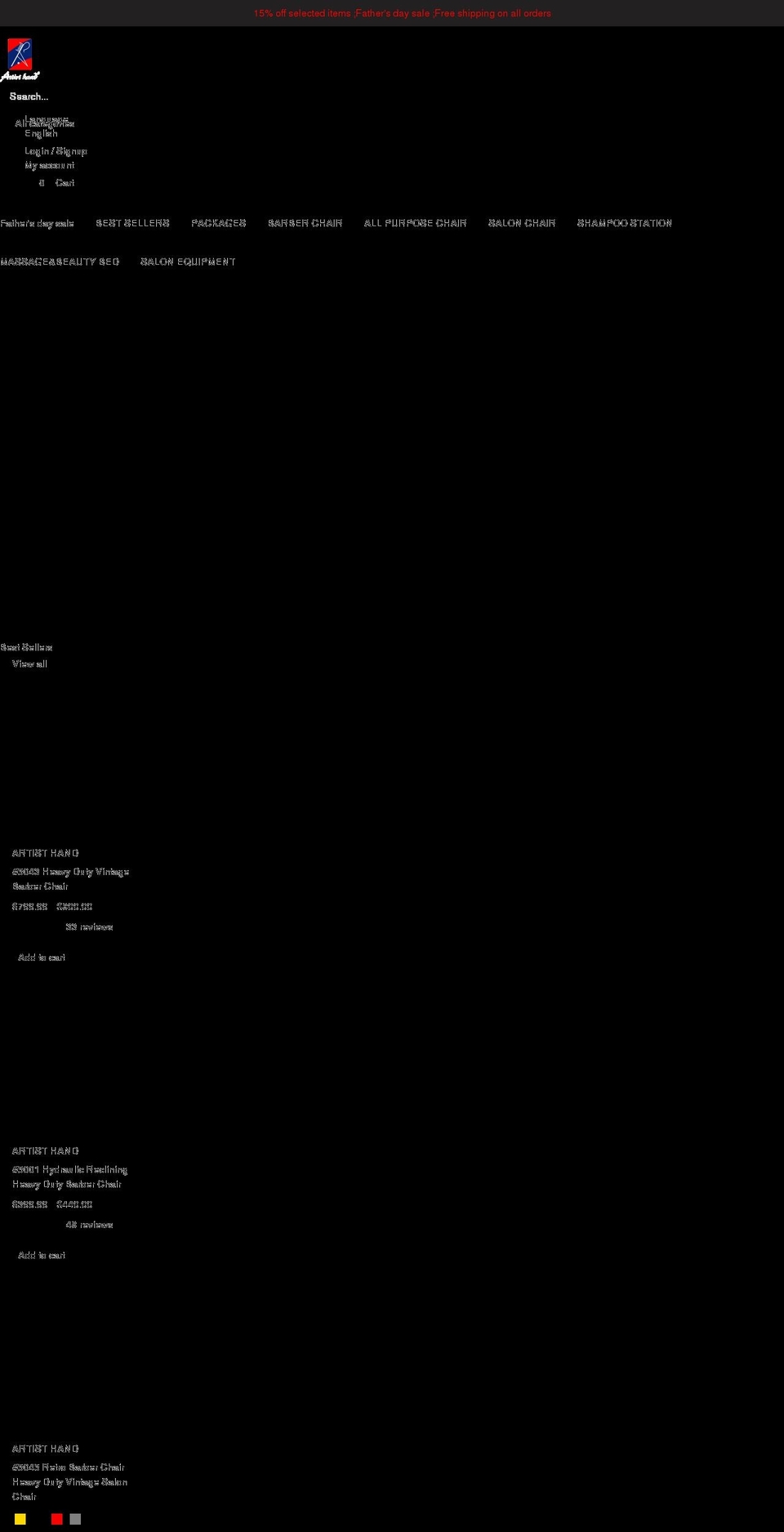artisthandbeauty.com shopify website screenshot
